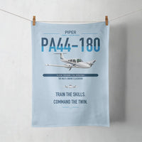 Thumbnail for Piper PA-44-180 Seminole design on light blue towel