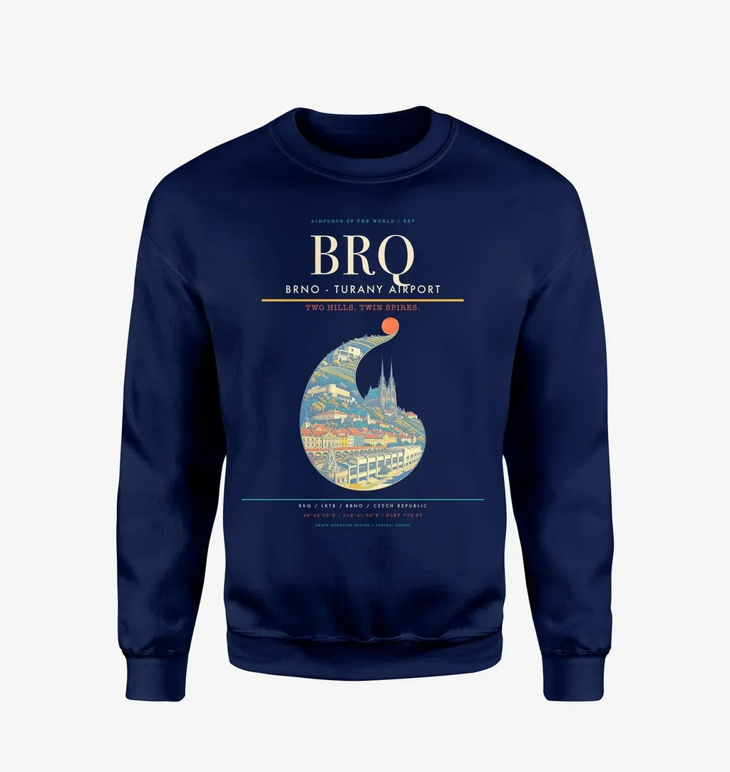 Brno - Turany Airport BRQ Sweatshirt - Navy Blue
