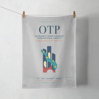 Thumbnail for Bucharest Henri Coandă International Airport (OTP) design on light gray towel
