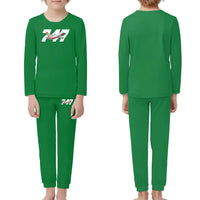 Thumbnail for Super Boeing 747 Intercontinental children pajamas - Green