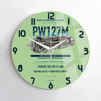Thumbnail for PW127M design on light green no frame wall clock