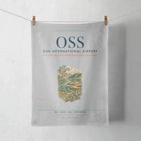 Thumbnail for Osh International Airport (OSS) design on light gray towel