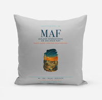 Thumbnail for Midland International Air and Space Port (MAF) design on light gray pillow