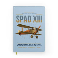 Thumbnail for SPAD XIII design on light blue notebook