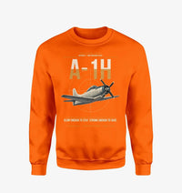 Thumbnail for A-1H Skyraider design on orange sweatshirt