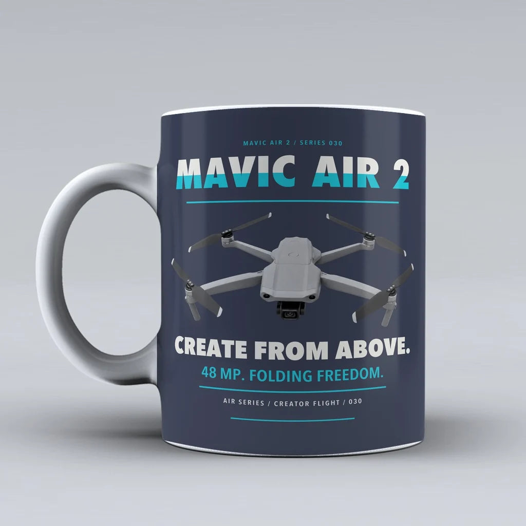 Mavic Air 2 Mug design on dark blue dji