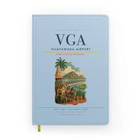 Thumbnail for Vijayawada Airport (VGA) design on light blue notebook