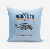 Thumbnail for NHIndustries NH90 NFH Caïman design on light blue pillow