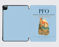 Thumbnail for Paphos International Airport (PFO) design on light blue ipad tablet case