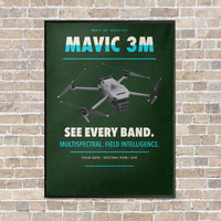 Thumbnail for DJI Mavic 3 Multispectral vertical canvas print - framed - dark green background