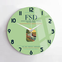 Thumbnail for Sioux Falls Regional Airport Joe Foss Field (FSD) design on light green no frame wall clock