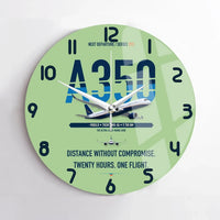 Thumbnail for Airbus A350-900ULR design on light green no frame wall clock