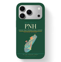 Thumbnail for Phnom Penh Airport (PNH) design on dark green iPhone 17 Pro MagSafe case