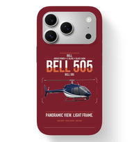 Thumbnail for Bell 505 design on dark red magsafe iphone case, for iPhone 17 Pro
