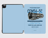 Thumbnail for CFM56-5C design on light blue ipad tablet case