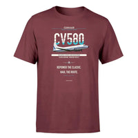 Thumbnail for Convair 580 design on dark red single side