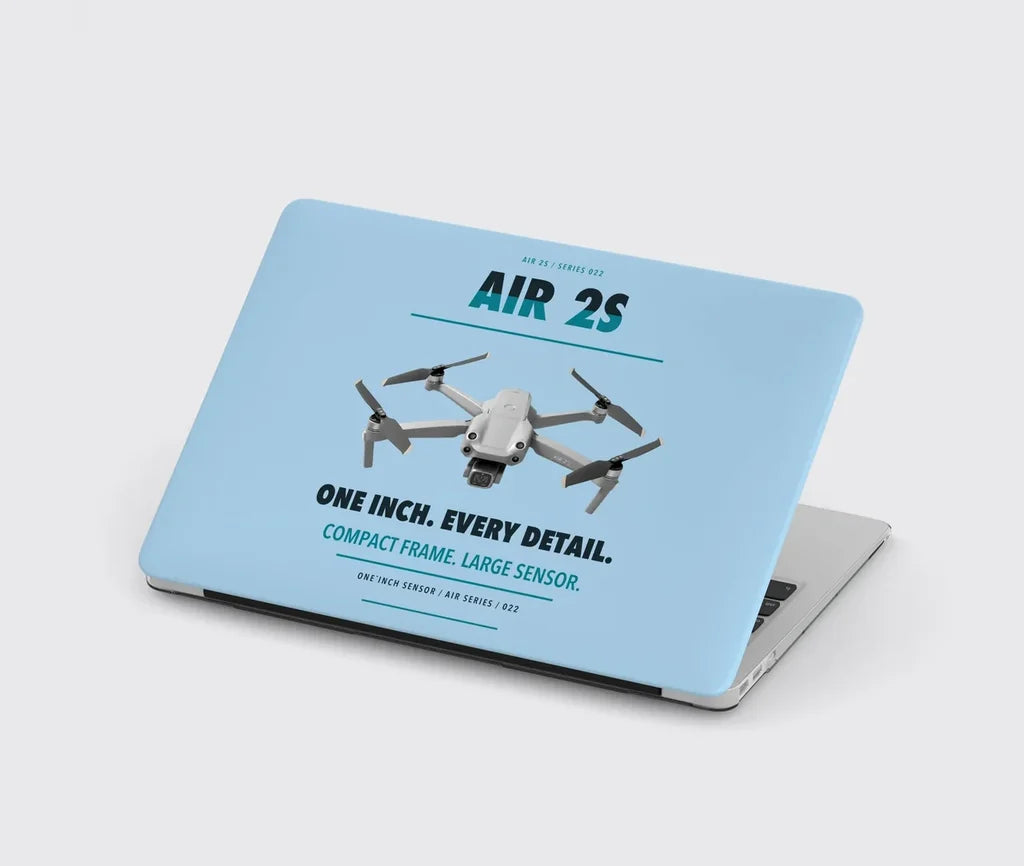 DJI Air 2S design on light blue MacBook case