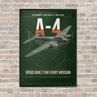 Thumbnail for Junkers Ju 88A-4 vertical canvas print - framed - dark green background