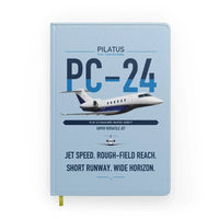 Thumbnail for Pilatus PC-24 design on light blue notebook