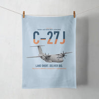 Thumbnail for C-27J Spartan design on light blue towel