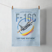Thumbnail for F-16C Fighting Falcon design on light blue towel