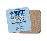 Thumbnail for Cessna A185F Skywagon design on light blue 1 piece coaster