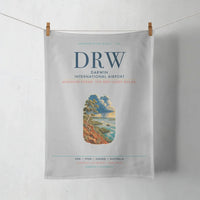 Thumbnail for Darwin International Airport (DRW) design on light gray towel