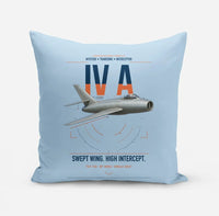 Thumbnail for Dassault Mystère IV A design on light blue pillow