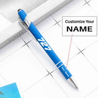 Thumbnail for Boeing 727 Flat Text touch pen - blue with name