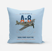 Thumbnail for Focke-Wulf Fw 190A-8 design on light blue pillow
