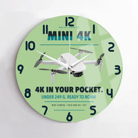 Thumbnail for DJI Mini 4K design on light green no frame wall clock