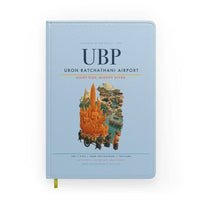 Thumbnail for Ubon Ratchathani Airport (UBP) design on light blue notebook