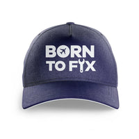 Thumbnail for Born To Fix Airplanes printed hat - dark blue