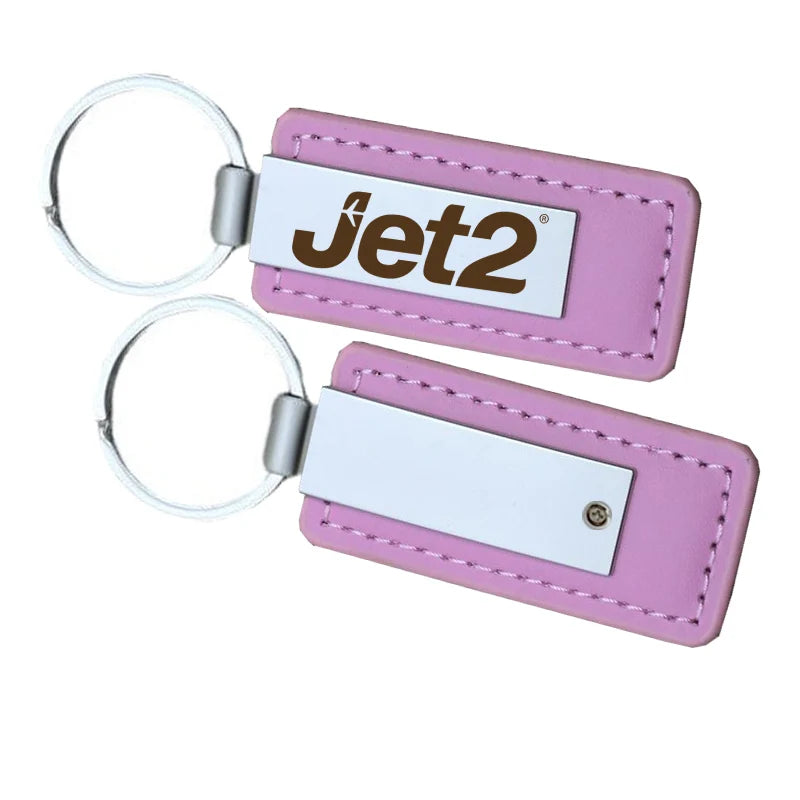 Customisable JET2 Airlines Faux Leather Key Chain - view 6