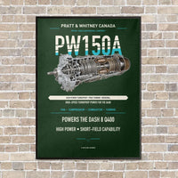 Thumbnail for PW150A vertical canvas print - framed - dark green background