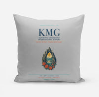 Thumbnail for Kunming Changshui International Airport (KMG) design on light gray pillow