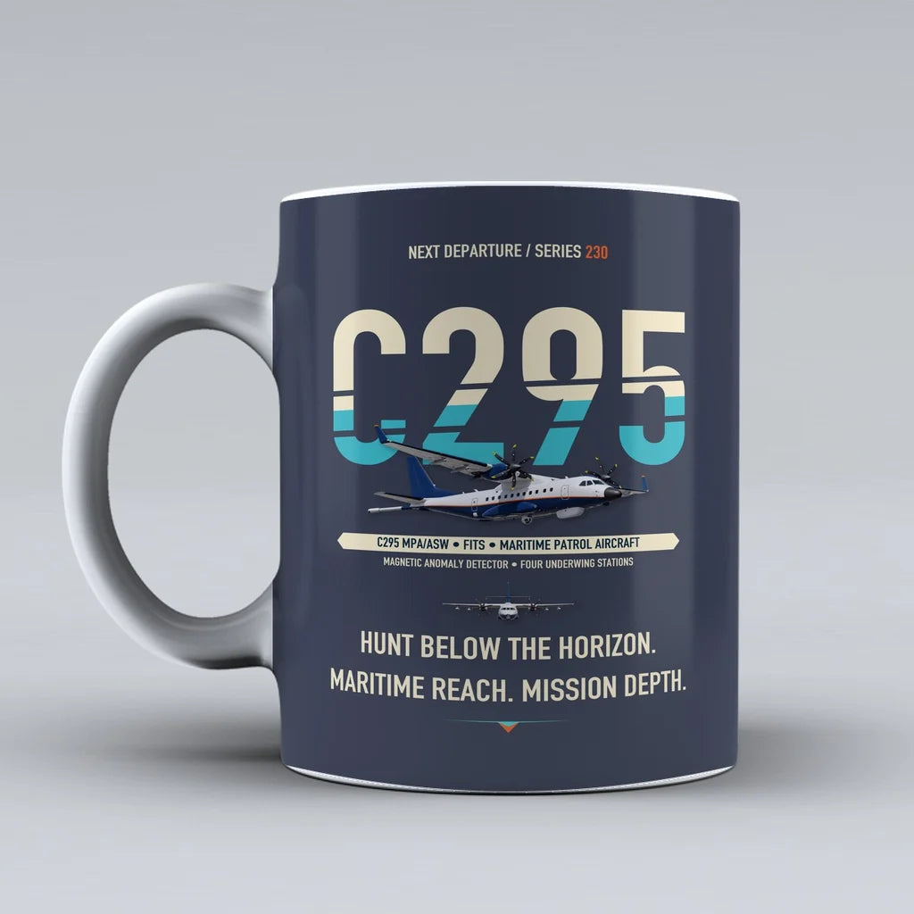 C295 MPA-ASW Mug design on dark blue airbus