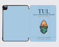 Thumbnail for Tulsa International Airport (TUL) design on light blue ipad tablet case