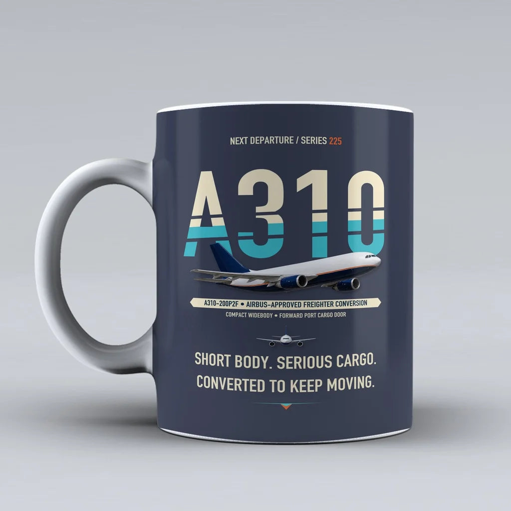 A310-200P2F Mug design on dark blue airbus