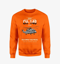 Thumbnail for Sikorsky CH-148 Cyclone design on orange sweatshirt