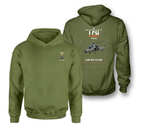 Thumbnail for HAL LCH Prachand design on green army double-side hoodie, double-side print