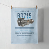 Thumbnail for BR715 design on light blue towel