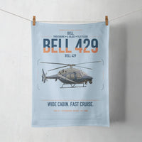 Thumbnail for Bell 429 design on light blue towel
