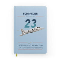 Thumbnail for Bombardier Learjet 23 design on light blue notebook