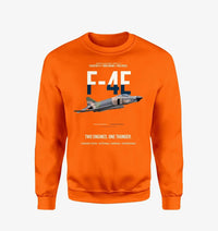 Thumbnail for F-4E Phantom II Two Engines One Thunder design on orange sweatshirt