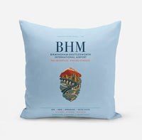 Thumbnail for Birmingham-Shuttlesworth International Airport (BHM) design on light blue pillow