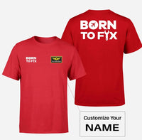 Thumbnail for Customisable Born To Fix Airplanes T-Shirt - view 5