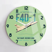 Thumbnail for F4D-1 Skyray design on light green no frame wall clock