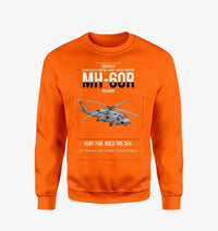 Thumbnail for Sikorsky MH-60R Seahawk design on orange sweatshirt