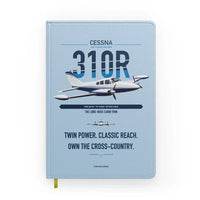 Thumbnail for Cessna 310R design on light blue notebook